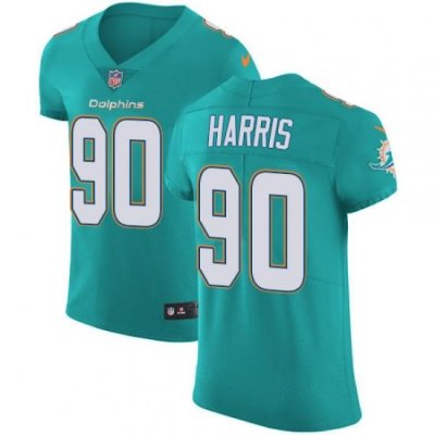 Nike Dolphins #90 Charles Harris Aqua Green Team Color Mens Stitched NFL Vapor Untouchable Elite Jersey