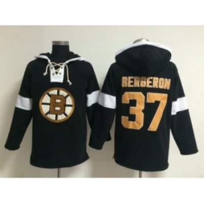 NHL Boston Bruins #37 Patrice Bergeron black jerseys[pullover hooded sweatshirt]