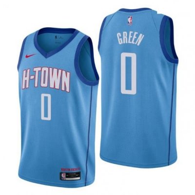 Men Houston Rockets 0 Jalen Green Blue Jersey 2021 NBA