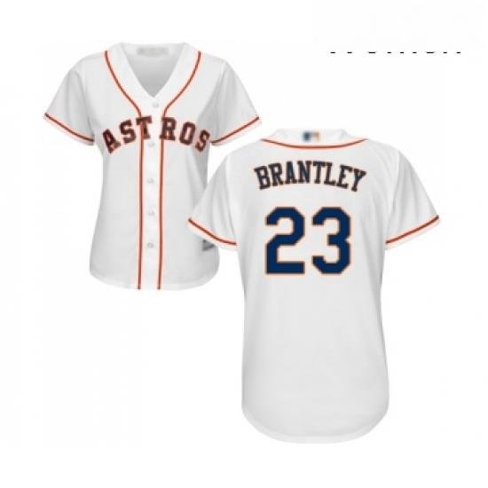 Womens Houston Astros 23 Michael Brantley Authentic White Home Cool Base Baseball Jersey