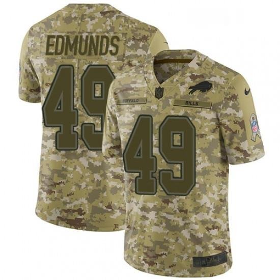 Mens Nike Buffalo Bills 49 Tremaine Edmunds Limited Camo 2018 Salute to Service NFL Jersey