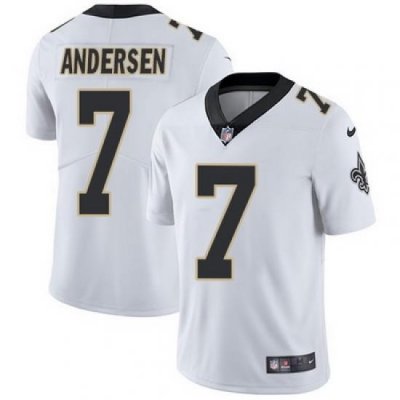 Nike Saints #7 Morten Andersen White Mens Stitched NFL Vapor Untouchable Limited Jersey