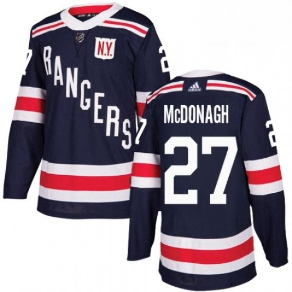 Mens Adidas New York Rangers 27 Ryan McDonagh Authentic Navy Blue 2018 Winter Classic NHL Jersey