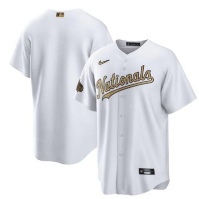 Men Washington Nationals Blank 2022 All Star White Cool Base Stitched Baseball Jersey