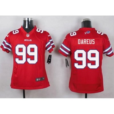 Nike Bills #99 Marcell Dareus Red Youth Stitched NFL Limited Rush Jersey