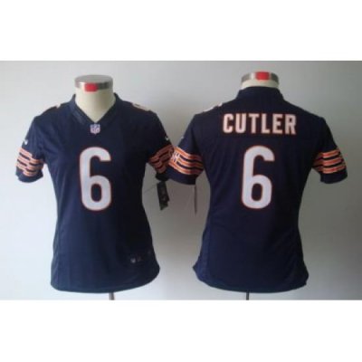 Women Nike Chicago Bears 6 Cutler Blue[Women's NIKE LIMITED Jersey]