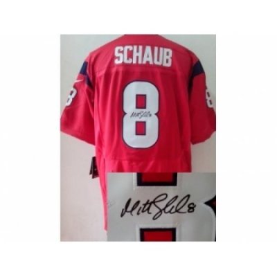 Nike Houston Texans 8 Matt Schaub red Elite signature NFL Jersey