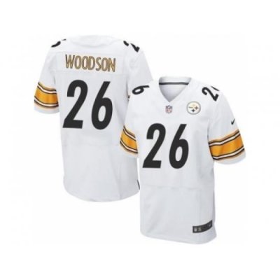 Nike Pittsburgh Steelers 26 Rod Woodson White Elite NFL Jersey