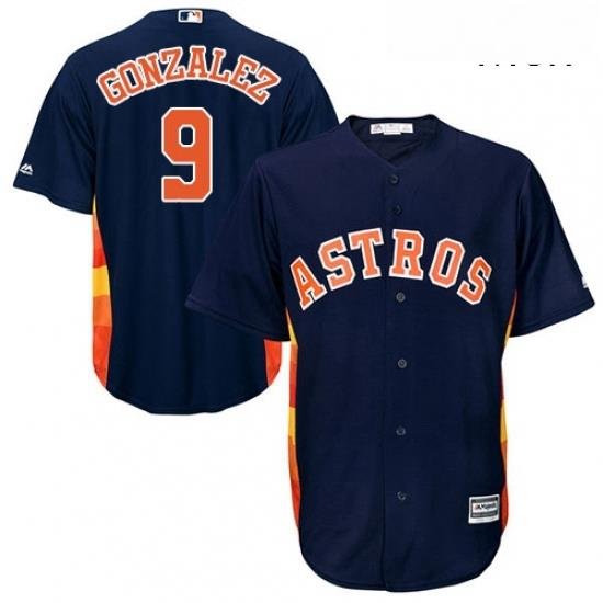 Mens Majestic Houston Astros 9 Marwin Gonzalez Replica Navy Blue Alternate Cool Base MLB Jersey