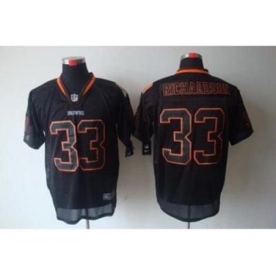 Nike Cleveland Browns 33 Trent Richardson Black Elite Lights Out NFL Jersey