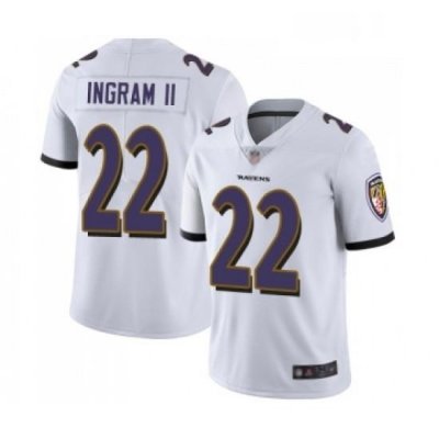 Mens Baltimore Ravens 22 Mark Ingram II White Vapor Untouchable Limited Player Football Jerse