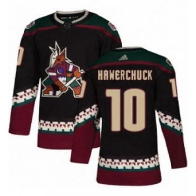 Youth Adidas Arizona Coyotes 10 Dale Hawerchuck Premier Black Alternate NHL Jersey