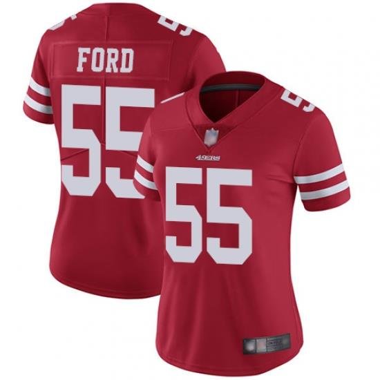 49ers 55 Dee Ford Red Team Color Women Stitched Football Vapor Untouchable Limited Jersey