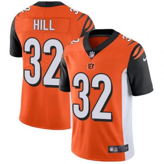 Nike Bengals #32 Jeremy Hill Orange Alternate Mens Stitched NFL Vapor Untouchable Limited Jersey