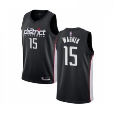 Mens Washington Wizards 15 Moritz Wagner Authentic Black Basketball Jersey City Edition