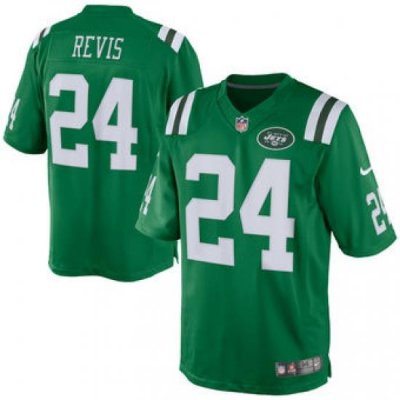 Mens New York Jets Darrelle Revis Nike Green Color Rush Limited Jersey