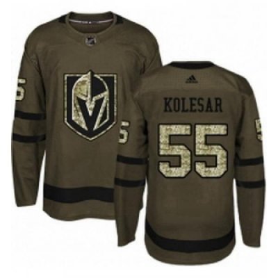 Youth Adidas Vegas Golden Knights 55 Keegan Kolesar Authentic Green Salute to Service NHL Jersey