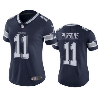 Women Dallas Cowboys 11 Micah Parsons Jersey Navy Blue 2021 Draft Limited Football Jersey