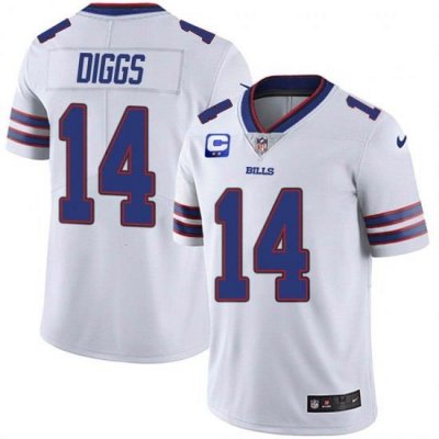 Men Buffalo Bills 2022 #14 Stefon Diggs White With 2-star C Patch Vapor Untouchable Limited Stitched NFL Jersey