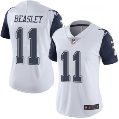 Womens Nike Dallas Cowboys 11 Cole Beasley Limited White Rush Vapor Untouchable NFL Jersey