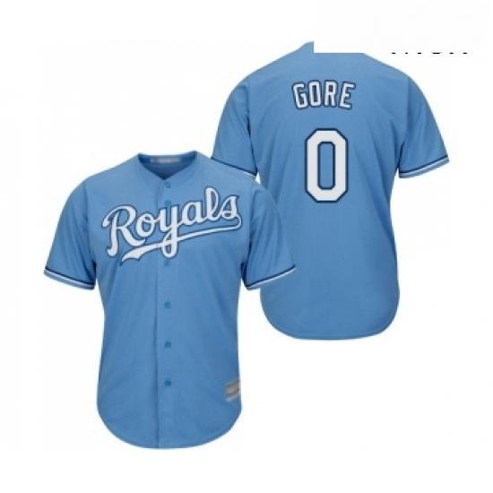 Mens Kansas City Royals 0 Terrance Gore Replica Light Blue Alternate 1 Cool Base Baseball Jersey