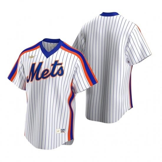 Mens Nike NeW York Mets Blank White CooperstoWn Collection Home Stitched Baseball Jersey