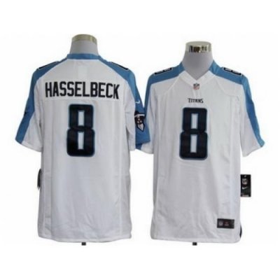 Nike Tennessee Titans 8 Matt Hasselbeck White Game Nike Jersey