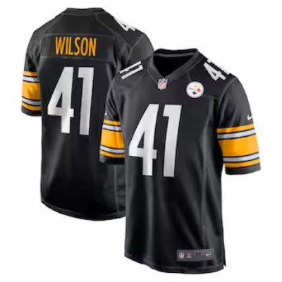 Men PITTSBURGH Steelers 41 Wilson Vapor Limited Black Jerseys