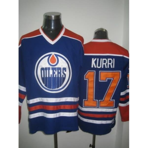 Edmonton Oilers 17 KURRI blue Jerseys