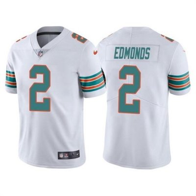 Men Miami Dolphins 2 Chase Edmonds White Color Rush Limited Stitched Football Jersey