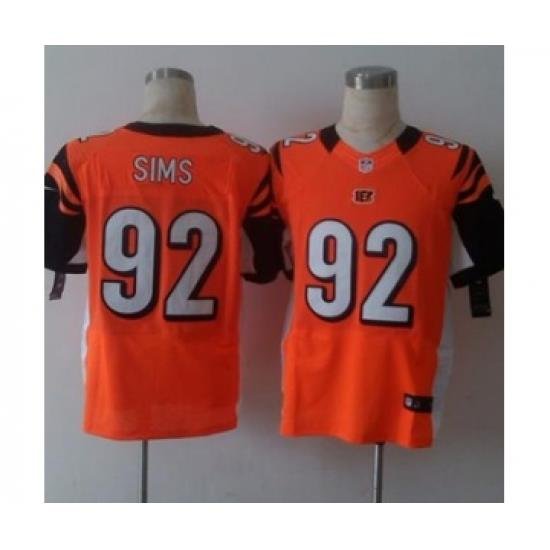 nike nfl jerseys cincinnati bengals 92 sims orange[Elite][sims]