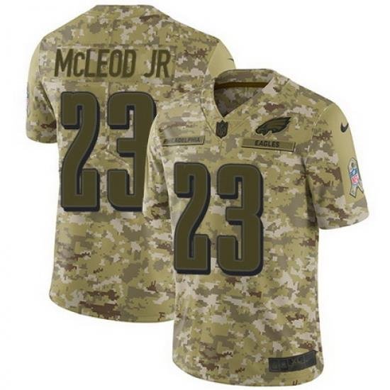 Nike Eagles #23 Rodney McLeod Jr Camo Mens Stitched NFL Limited 2018 Salute To Service Jersey