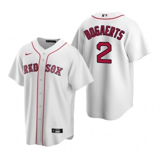 Mens Nike Boston Red Sox 2 Xander Bogaerts White Home Stitched Baseball Jerse