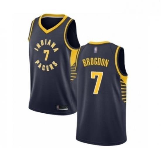 Youth Indiana Pacers 7 Malcolm Brogdon Swingman Navy Blue Basketball Jersey Icon Edition