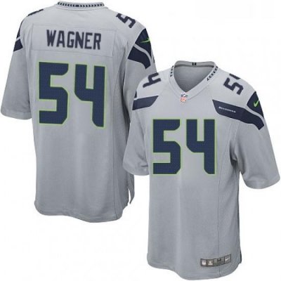 Mens Nike Seattle Seahawks 54 Bobby Wagner Game Grey Alternate NFL Jersey