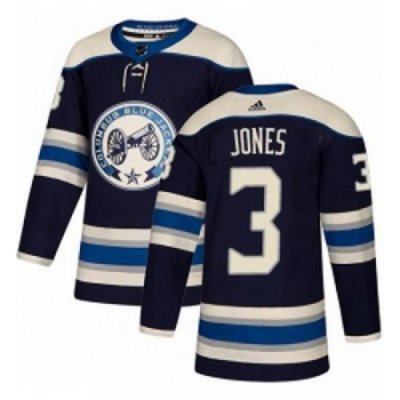 Youth Adidas Columbus Blue Jackets 3 Seth Jones Authentic Navy Blue Alternate NHL Jersey