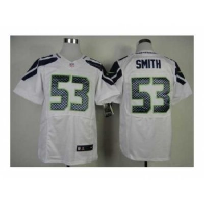 Nike Seattle SeahaWks 53 Malcolm Smith White Elite NFL Jersey