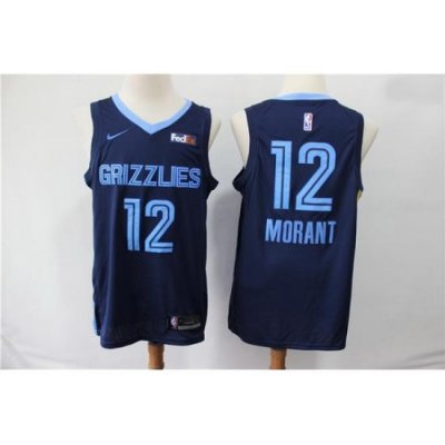 Grizzlies 12 Ja Morant Navy City Edition Nike Swingman Jersey