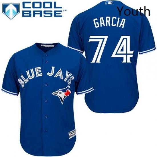 Youth Majestic Toronto Blue Jays 74 Jaime Garcia Authentic Blue Alternate MLB Jersey