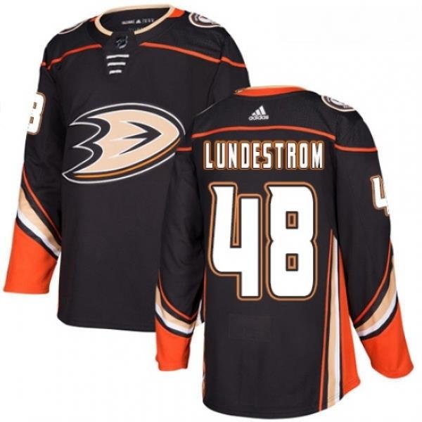 Youth Adidas Anaheim Ducks 48 Isac Lundestrom Authentic Black Home NHL Jersey