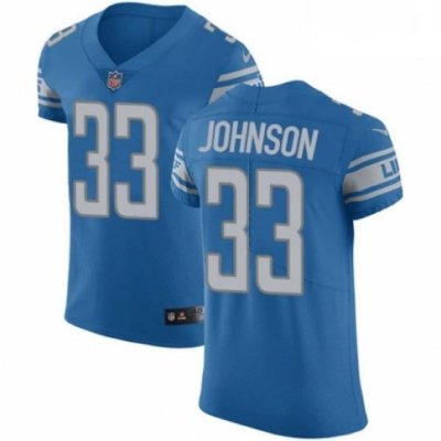 Men Nike Detroit Lions 33 Kerryon Johnson Blue Team Color Vapor Untouchable Elite Player NFL Jersey