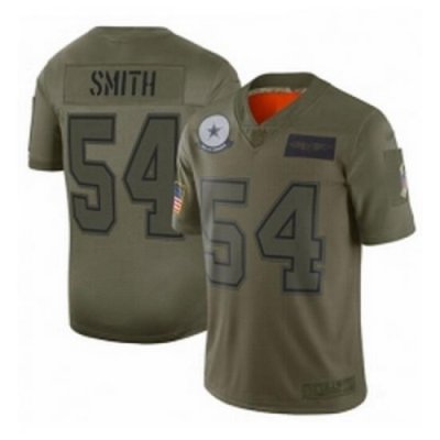 Men Dallas Cowboys 54 Jaylon Smith Limited Camo 2019 Salute to Service Football Jersey