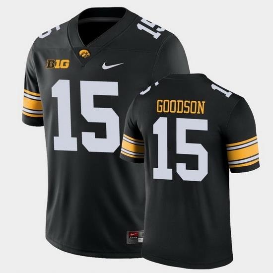 Men Iowa Hawkeyes Tyler Goodson Game Black College Football Jersey