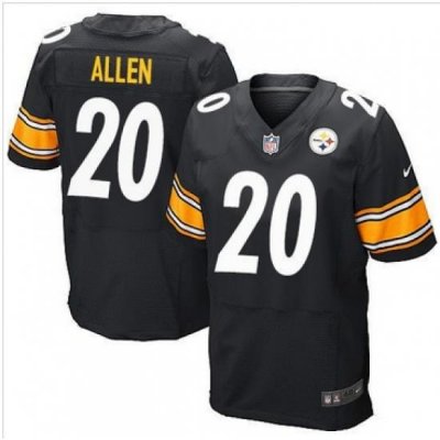 Nike Pittsburgh Steelers #20 Will Allen Black Team Color Men 27s Stitched NFL Elite Jersey