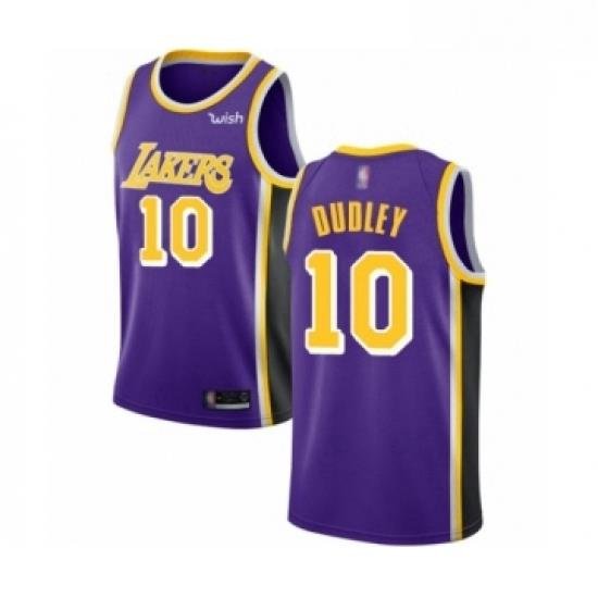 Youth Los Angeles Lakers 10 Jared Dudley Swingman Purple Basketball Jersey Statement Edition