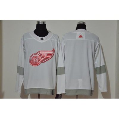 Men Detroit Red Wings Blank White 2020 21 Reverse Retro Adidas Jersey