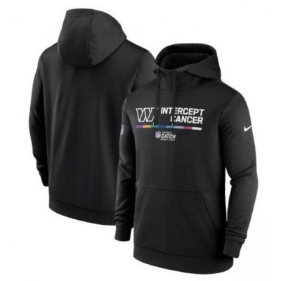 Men Washington Commanders 2022 Black Crucial Catch Therma Performance Pullover Hoodie