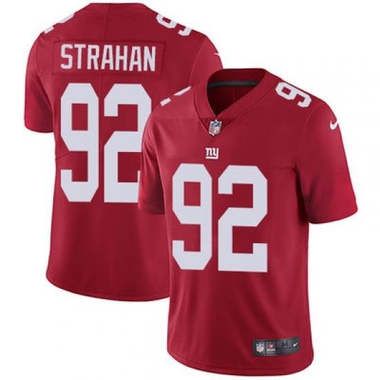 Nike Giants #92 Michael Strahan Red Alternate Mens Stitched NFL Vapor Untouchable Limited Jersey