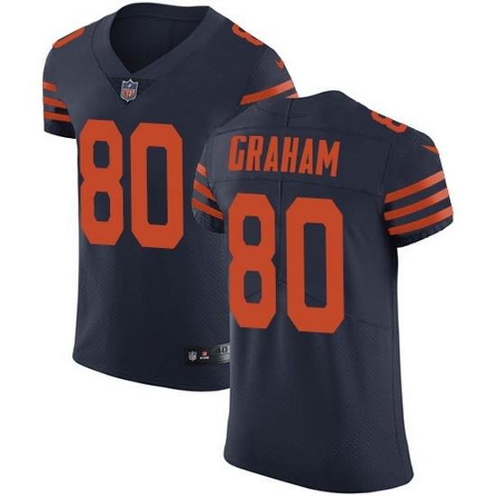 Nike Bears 80 Jimmy Graham Navy Blue Alternate Men Stitched NFL Vapor Untouchable Elite Jersey