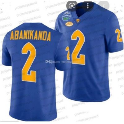 Pittsburgh Panthers #2 Abanikanda Blue Jersey